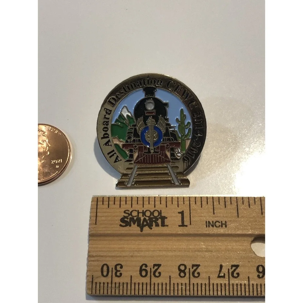 CFWC Pin Railroad Train California Federation of‎ Women's Clubs 2014-2016 Enamel